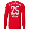Maillot à Manches Longues FC Bayern Munich Muller 25 Domicile 2022-23 Pour Homme